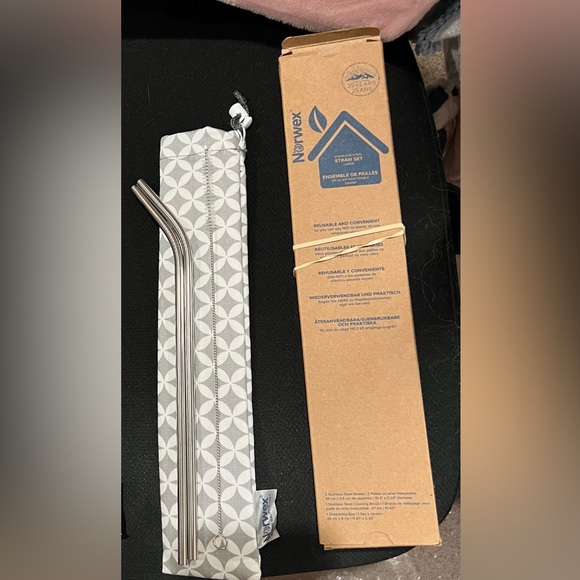 Norwex Stainless Steel Drinking Straws - long - Picture 2 of 2